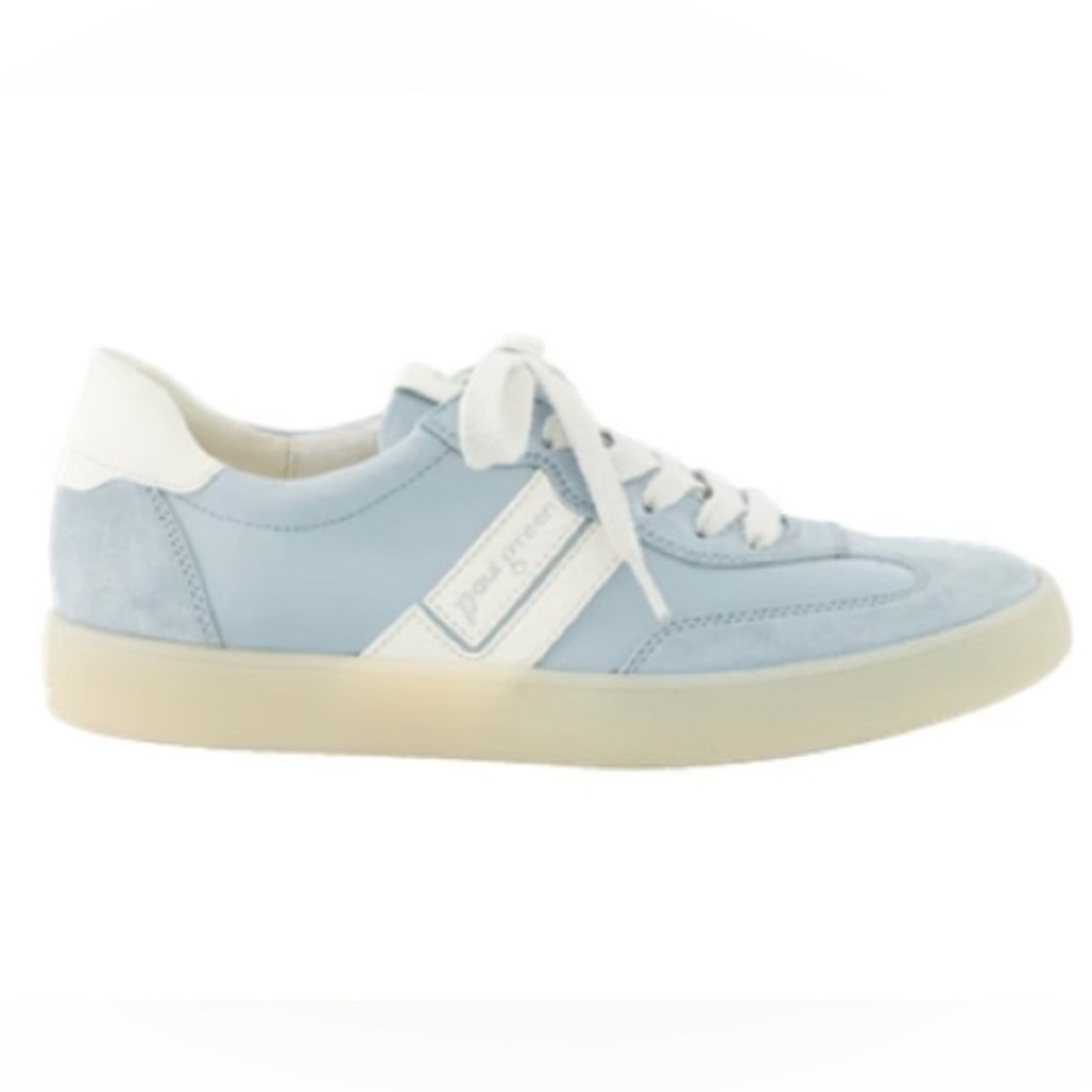 Leather Sneaker Color: Soft Blue combo